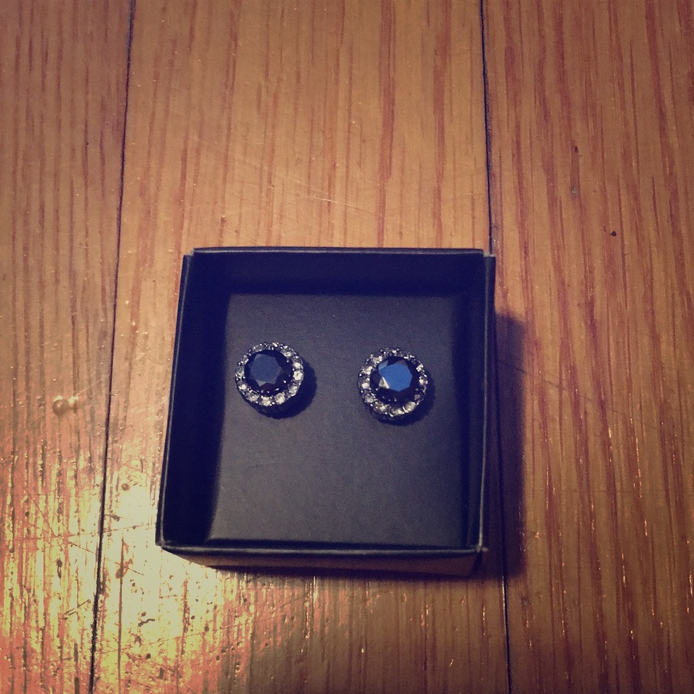 Black Stud Earrings